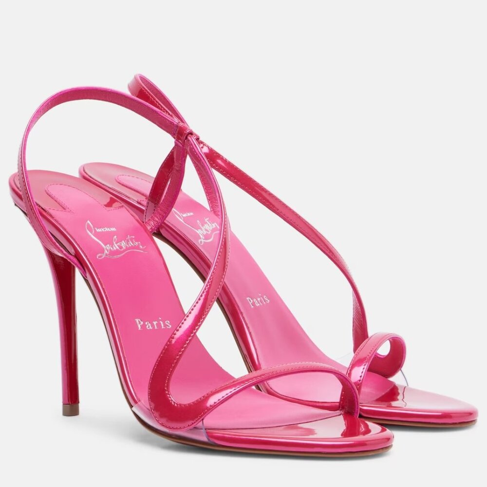 Christian Louboutin Pink Strappy Sandals - Picture 3 of 16